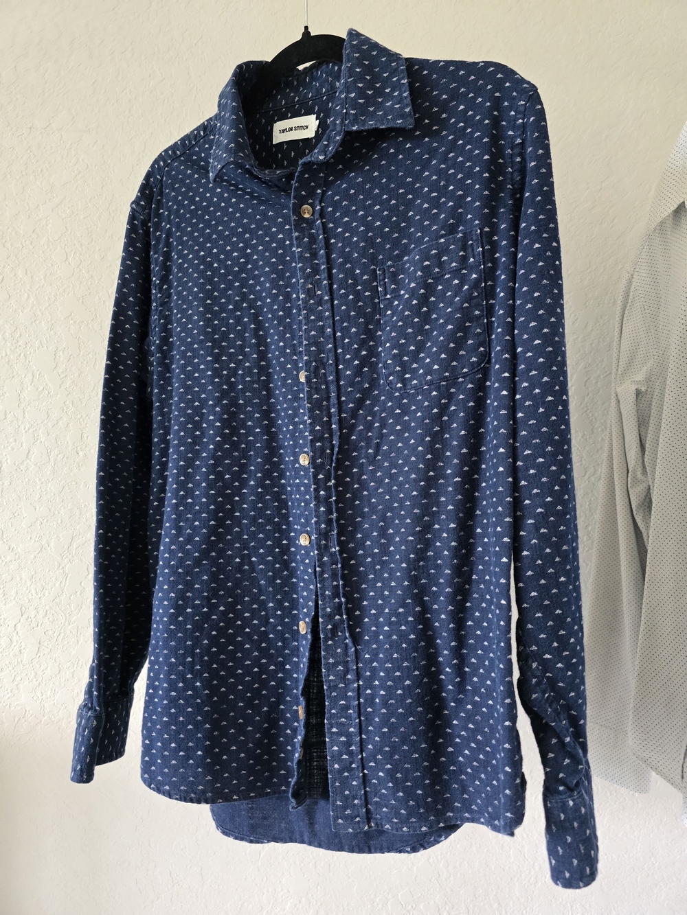 Taylor Stitch Men's Navy Printed Button-Up Shirt